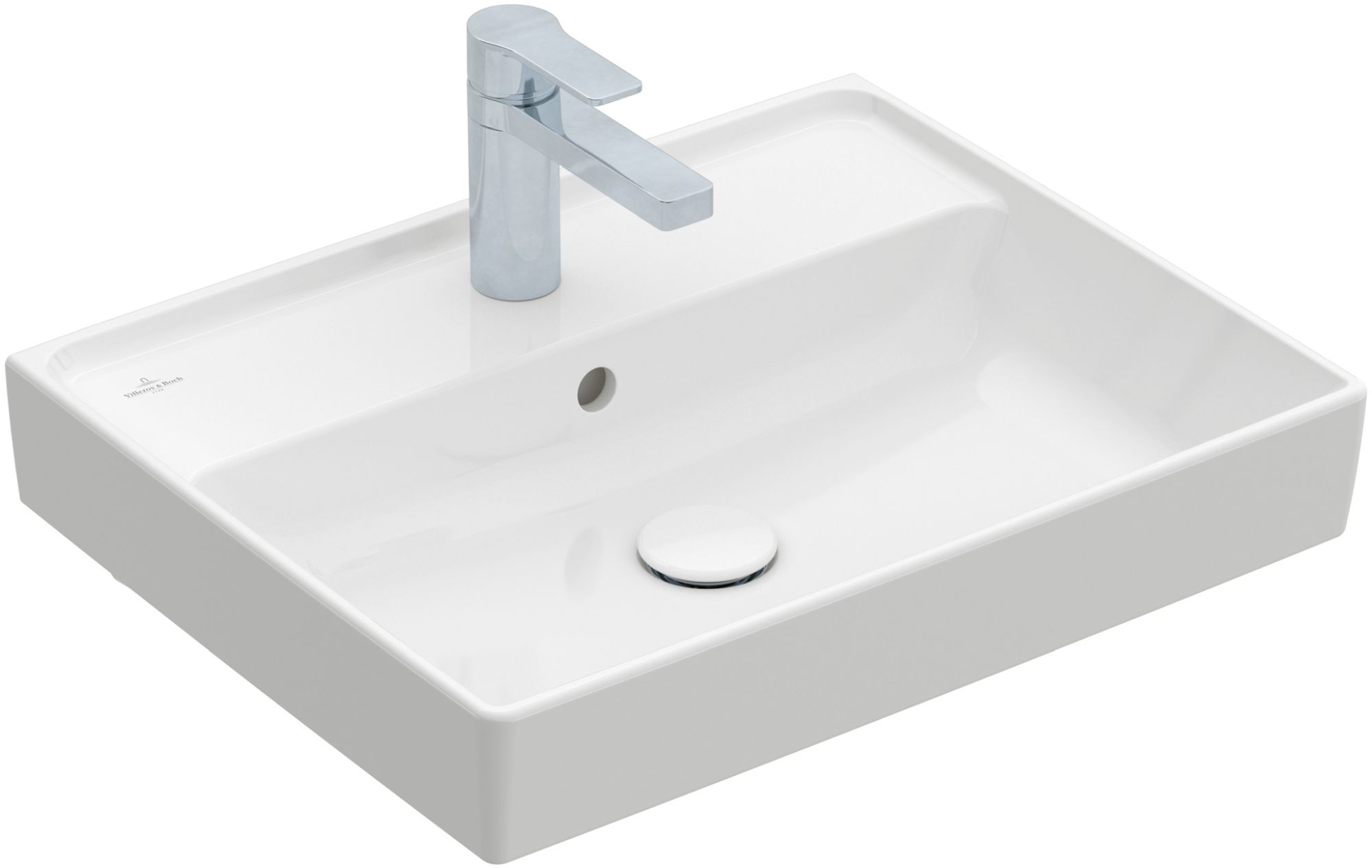 Villeroy & Boch Collaro lavabo 55x44 cm rectangular clásico-para mueble blanco brillante 4A335601