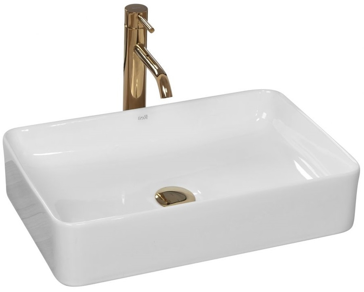 Rea Avia lavabo 51x34.5 cm rectangular sobre encimera blanco REA-U0840