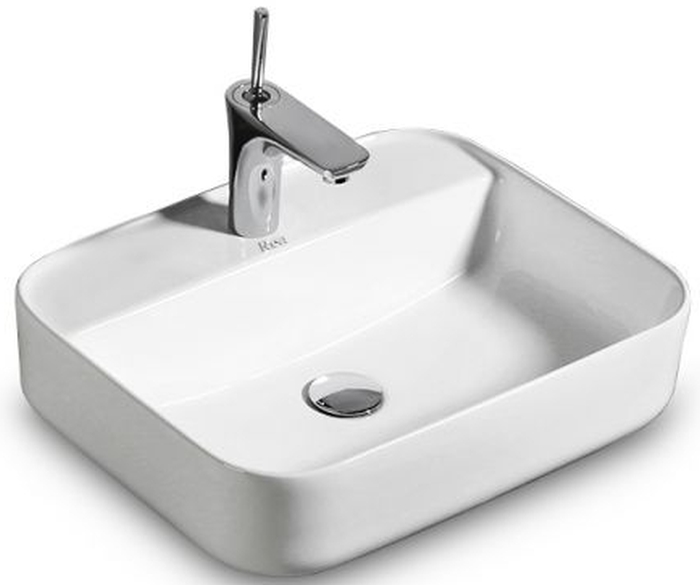 Rea Martina lavabo 51.5x41 cm rectangular sobre encimera blanco REA-U6646