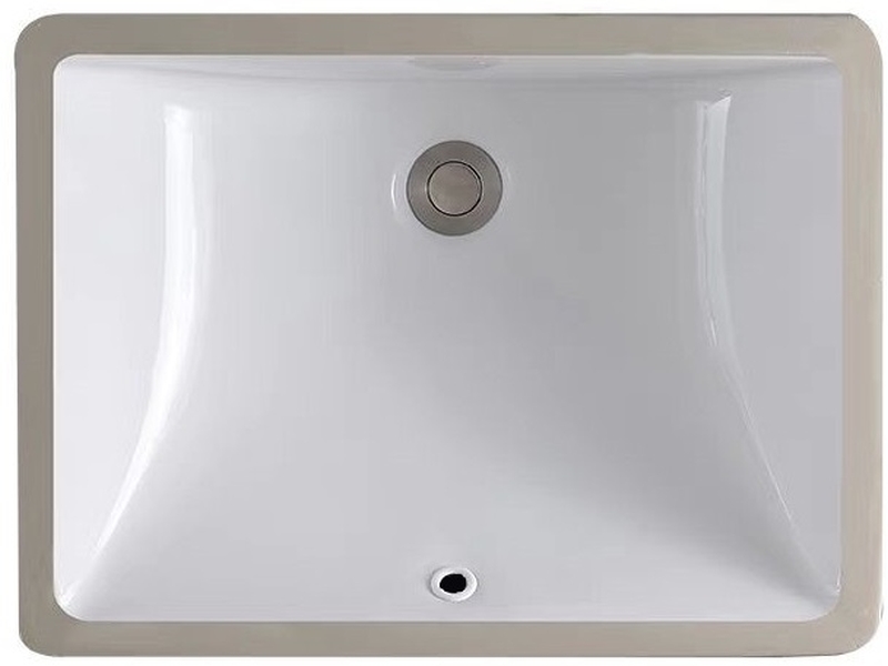 Rea Adela lavabo 46x33 cm rectangular bajo encimera blanco REA-U6653