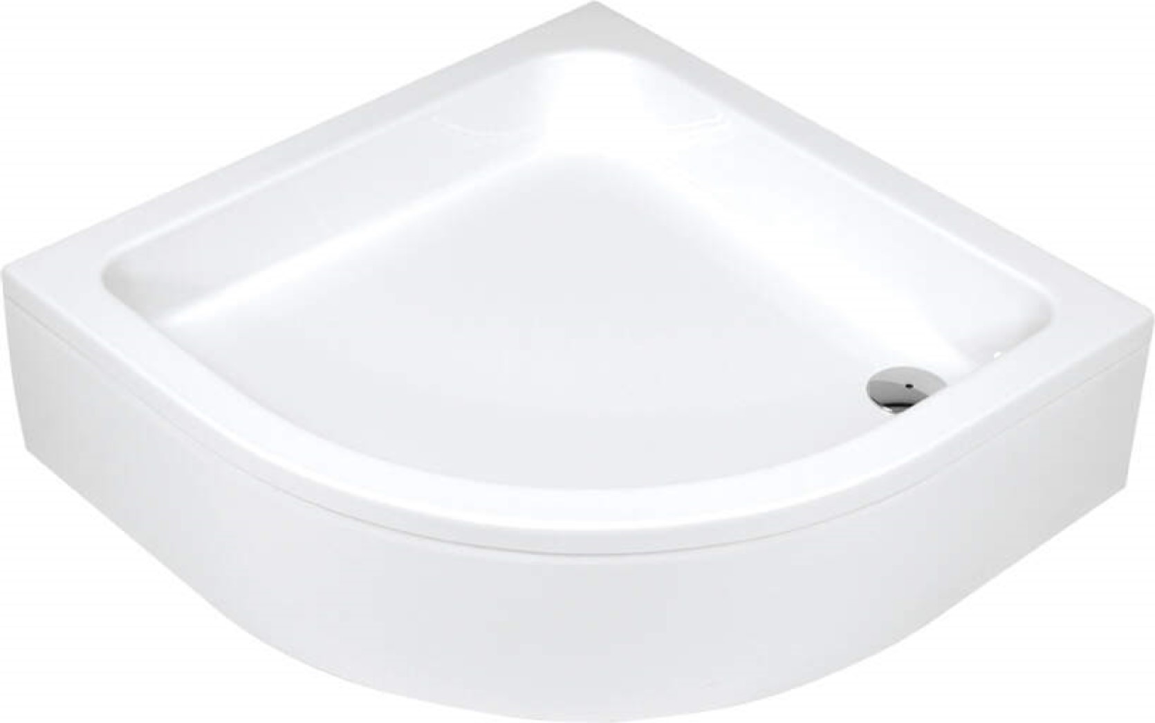 Deante Plus II plato de ducha semicircular 90x90 cm blanco KTU_031B