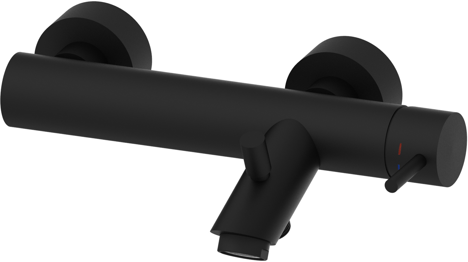 Paffoni Light grifo de bañera y ducha a pared negro LIG022NO