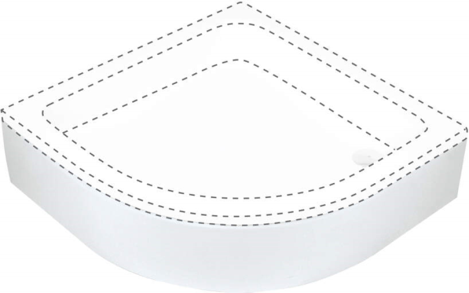 Deante Plus II plato de ducha semicircular 80x80 cm blanco KTU_032B