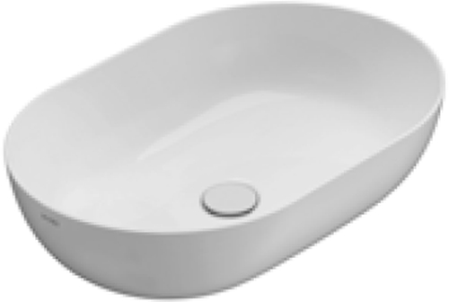 Globo T-Egde lavabo 60x41 cm oval sobre encimera blanco B6O60.BI