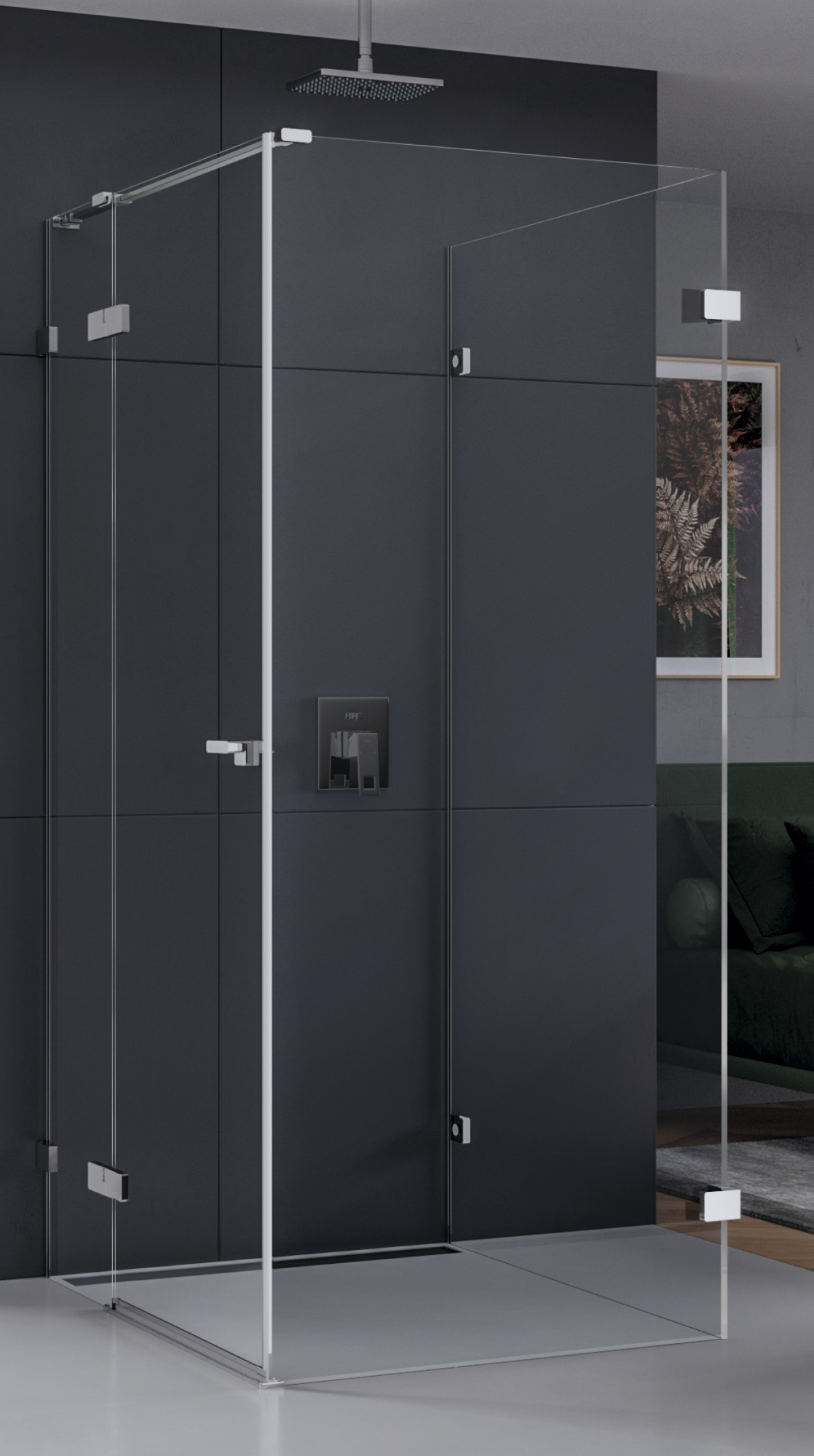 New Trendy Eventa cabina de ducha 90x90 cm cuadrada cromo brillo/vidrio transparente EXK-0202