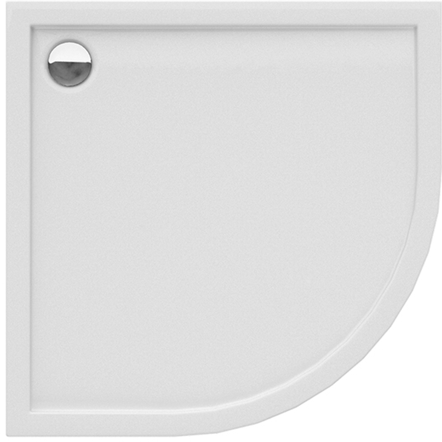 New Trendy Cantare plato de ducha semicircular 90x90 cm blanco B-0382