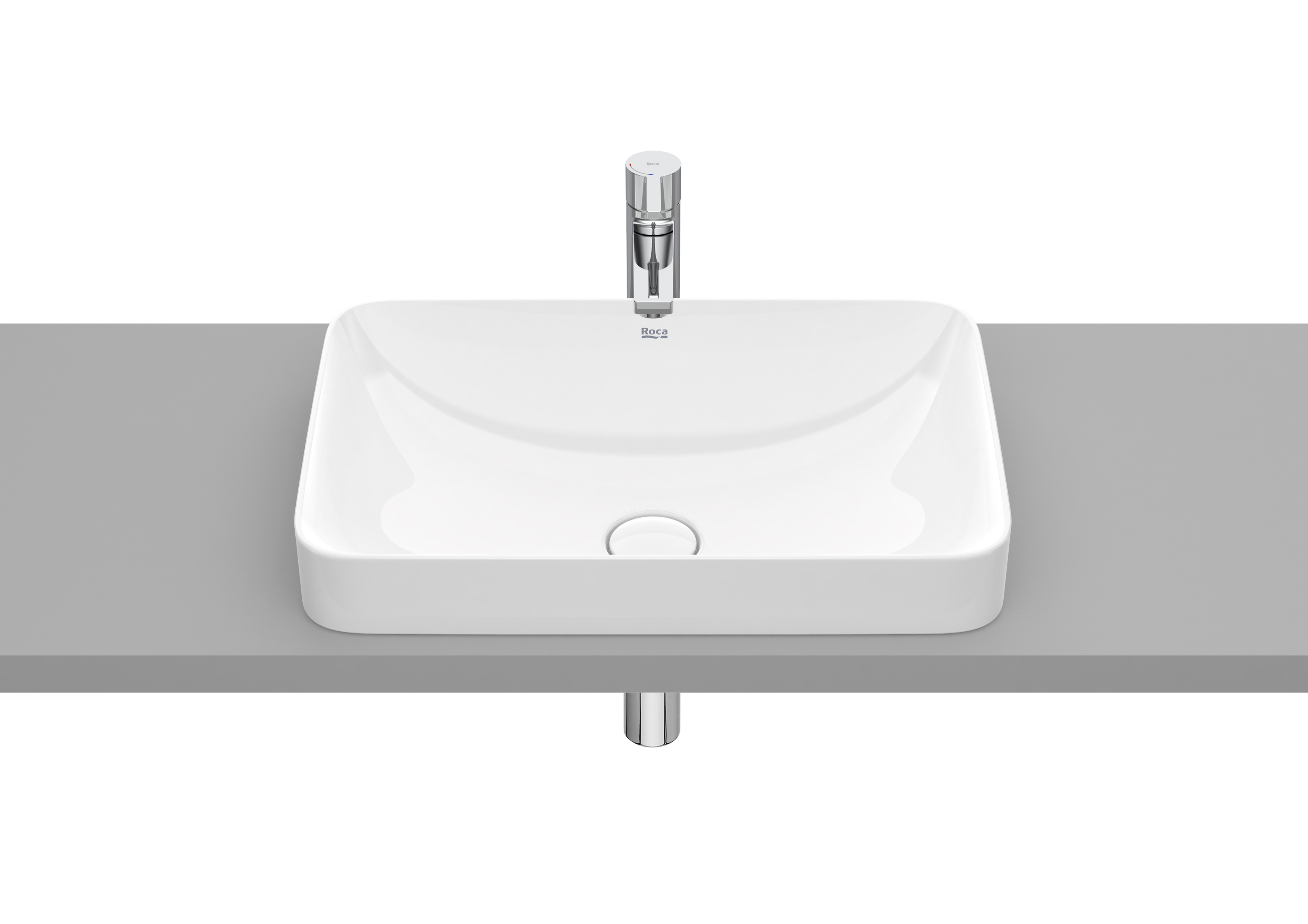 Roca Inspira lavabo 55x37 cm rectangular empotrado blanco A327534000