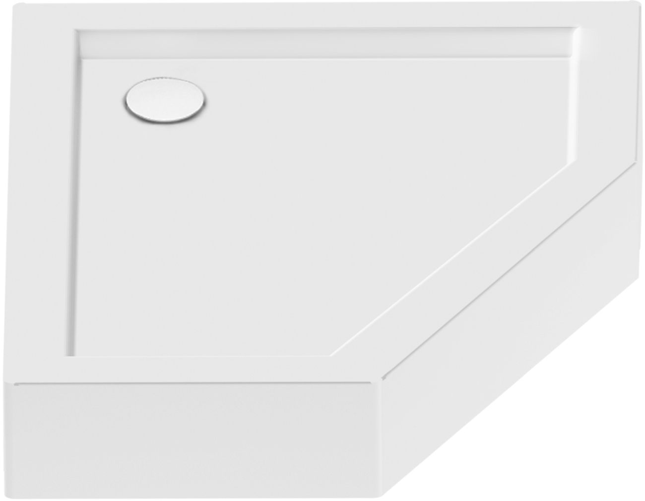 New Trendy New Azura plato de ducha pentagonal 80x80 cm blanco B-0414