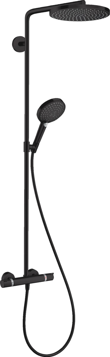 Hansgrohe Raindance conjunto de ducha a pared con termostato negro 27633670