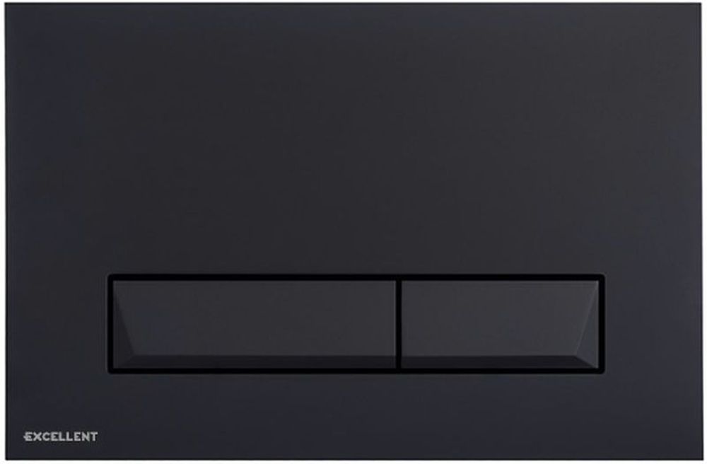 Excellent Platto botón de descarga para WC negro INEX.PL230.150.BL