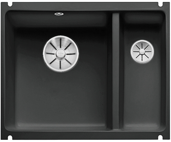 Blanco Subline 350/150-U fregadero de cerámica 56.7x45.6 cm negro 523747