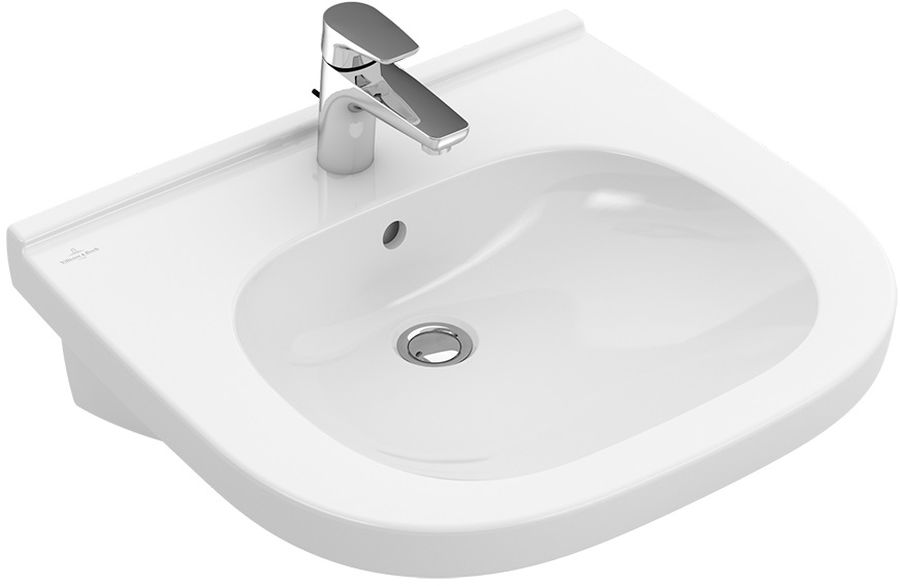 Villeroy & Boch O.Novo Vita lavabo 61x55 cm semicircular clásico para discapacitados blanco 41196001