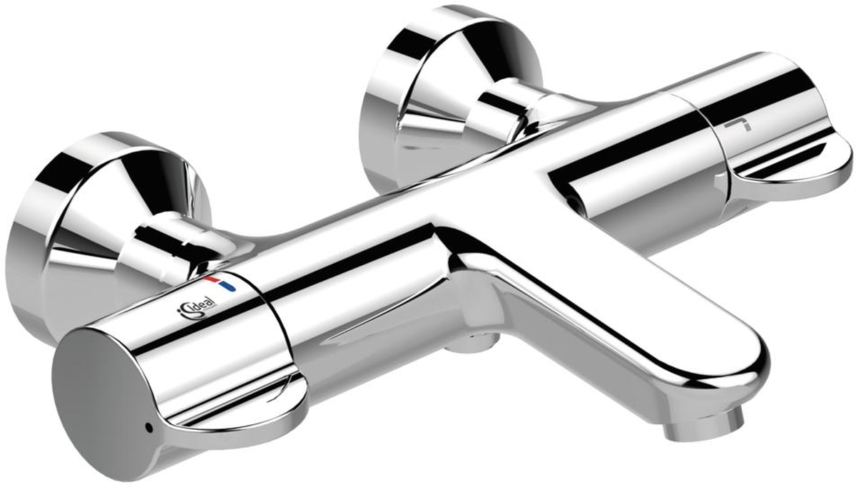 Ideal Standard Ceraplus grifo de bañera y ducha a pared con termostato cromo A6874AA