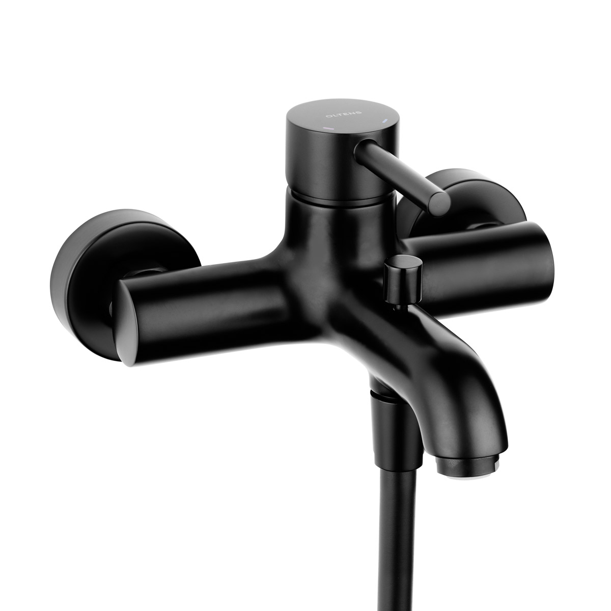 Oltens Molle grifo de bañera y ducha a pared negro mate 34000300