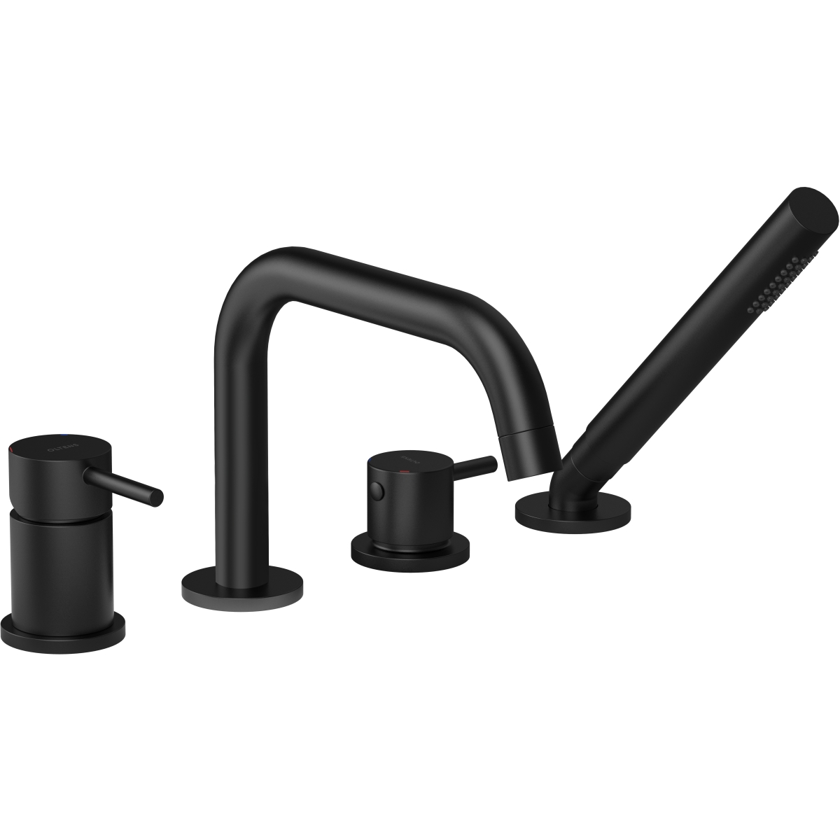 Oltens Molle grifo de bañera y ducha en bañera negro mate 34200300