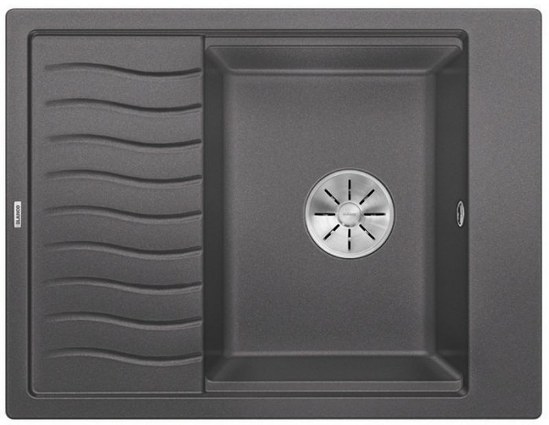 Blanco Elon 45 S fregadero de granito 65x50 cm gris/grafito/ónix 524825
