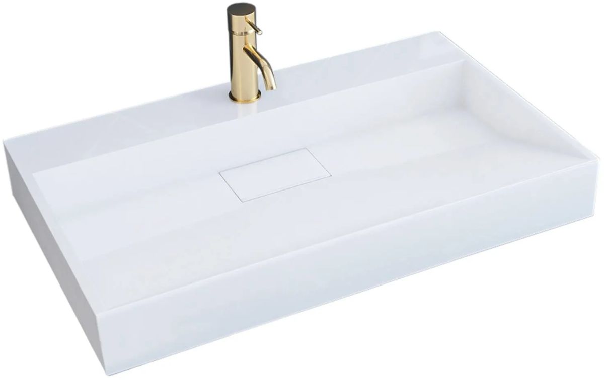 Rea Goya lavabo 70x46 cm rectangular clásico-sobre encimera blanco REA-U8902