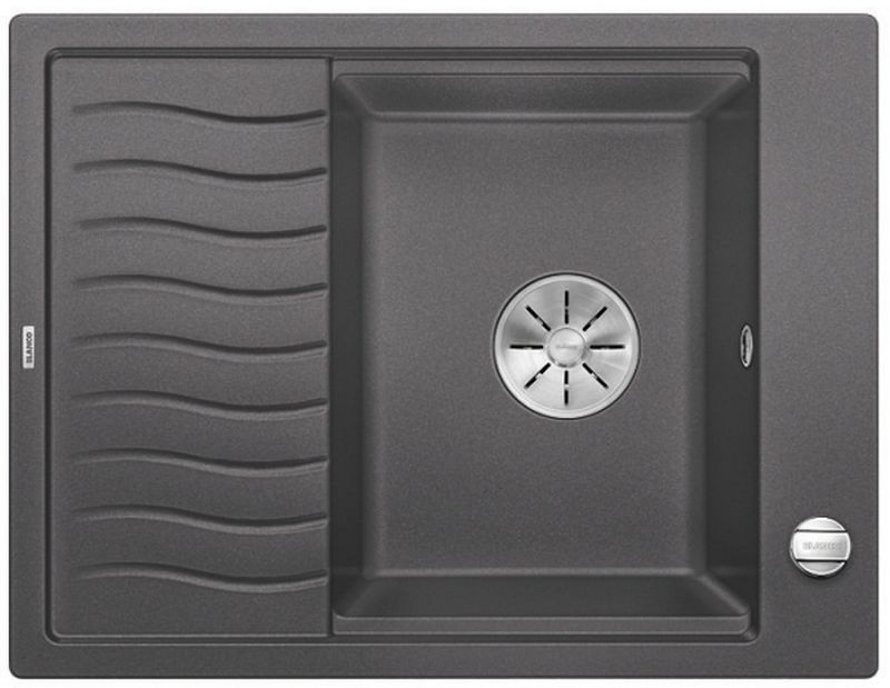 Blanco Elon 45 S fregadero de granito 65x50 cm gris/grafito/ónix 524815