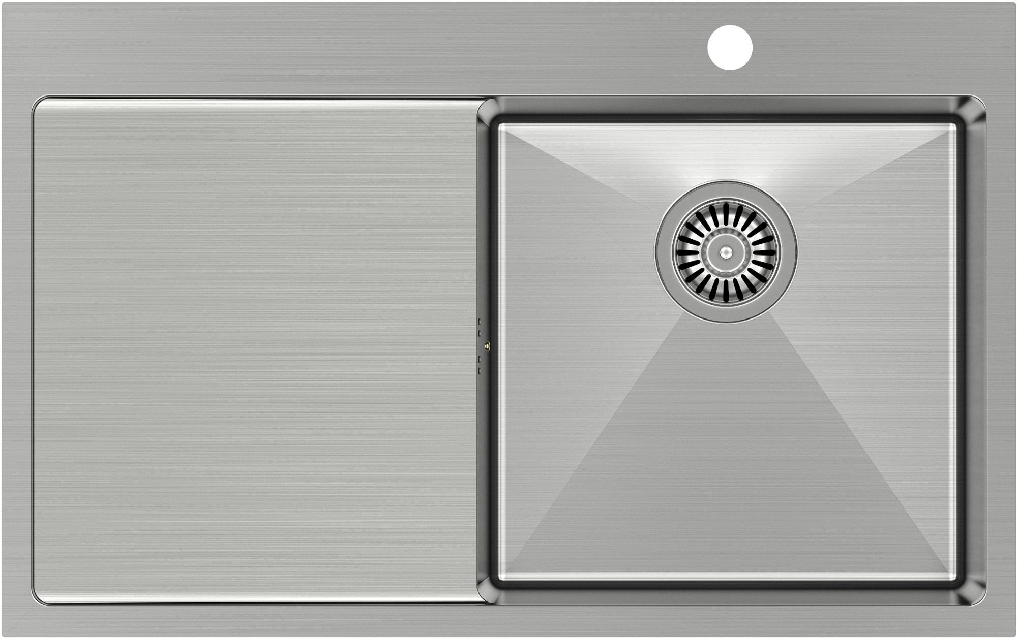 Quadron Russel fregadero de acero con sifón 78x48 cm HB7912-RBS