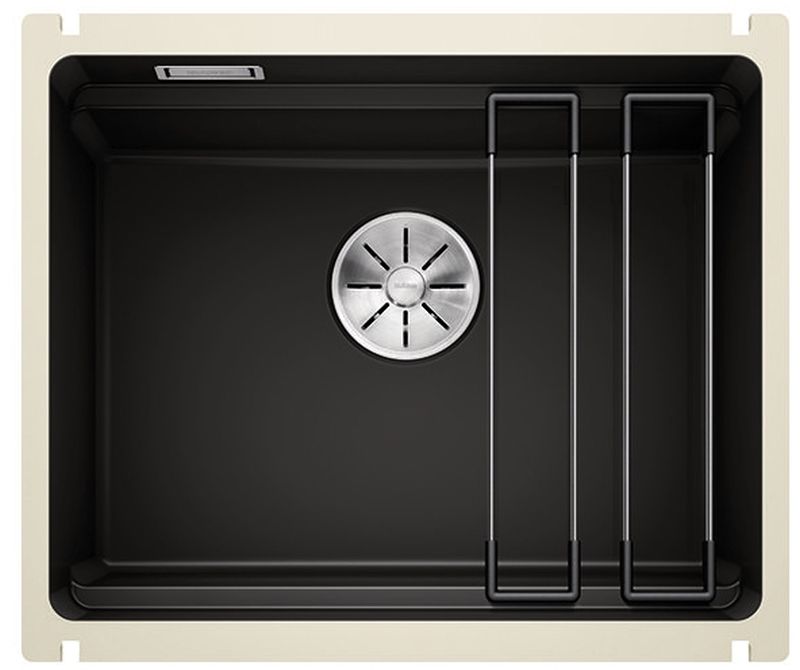 Blanco Etagon 500-U fregadero de cerámica 54x45.6 cm negro 525155