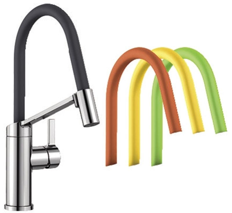 Blanco VIU-S grifo de cocina de pie cromo-verde-grafito/gris-amarillo-naranja 524813