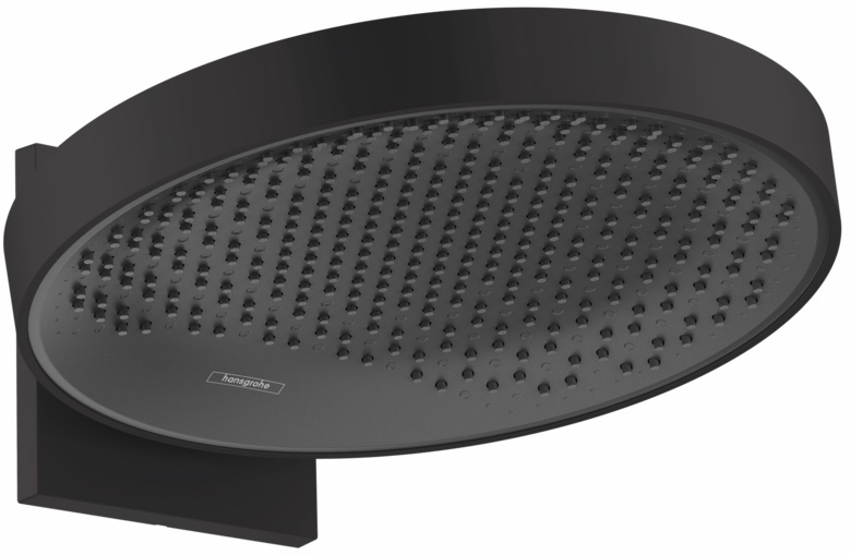 Hansgrohe Rainfinity brazo de ducha con efecto lluvia 36x36 cm circular negro 26230670