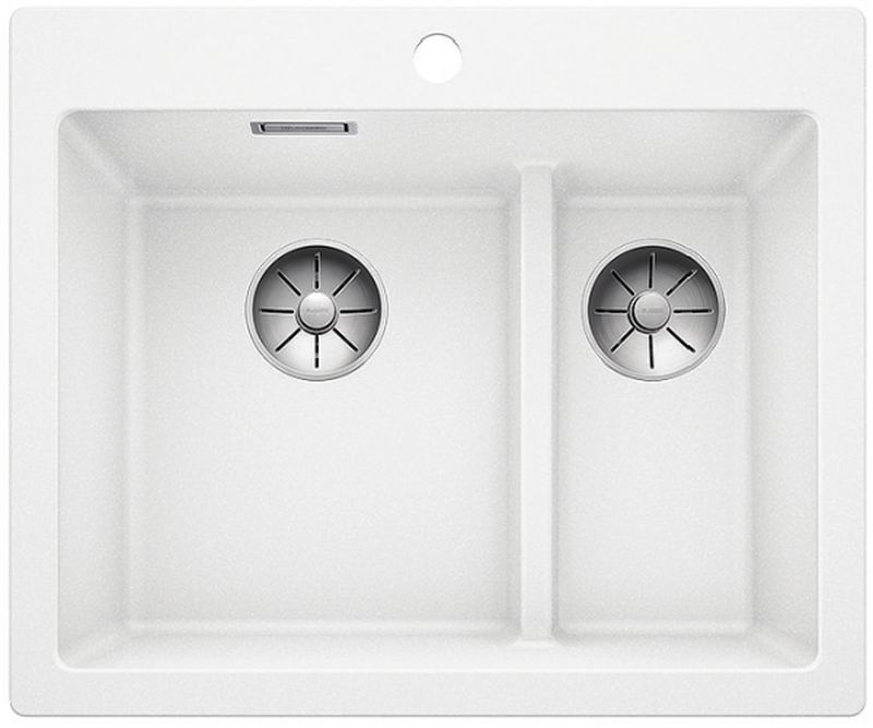 Blanco Pleon 6 Split fregadero de granito 61.5x51 cm blanco 521693