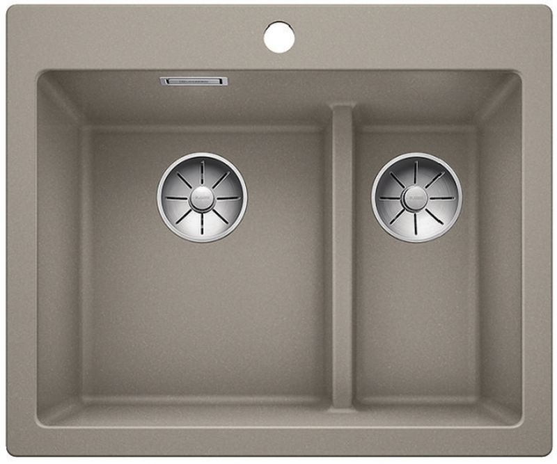 Blanco Pleon 6 Split fregadero de granito 61.5x51 cm marrón 521696