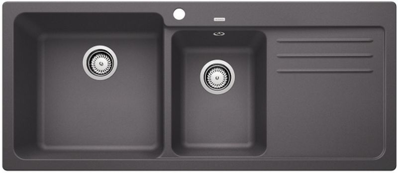Blanco Naya 8 S fregadero de granito 116x50 cm gris/grafito/ónix 519655
