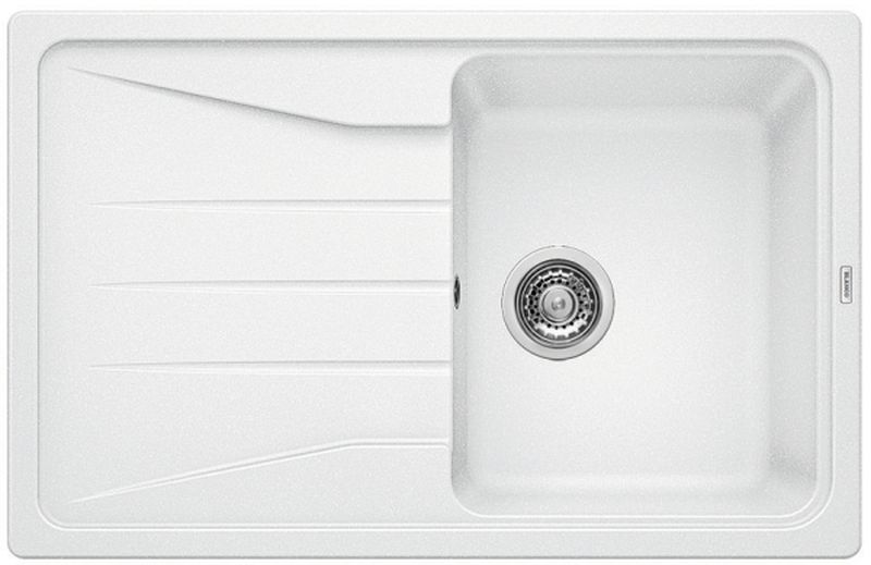 Blanco Sona 45 S fregadero de granito 78x50 cm blanco 519665
