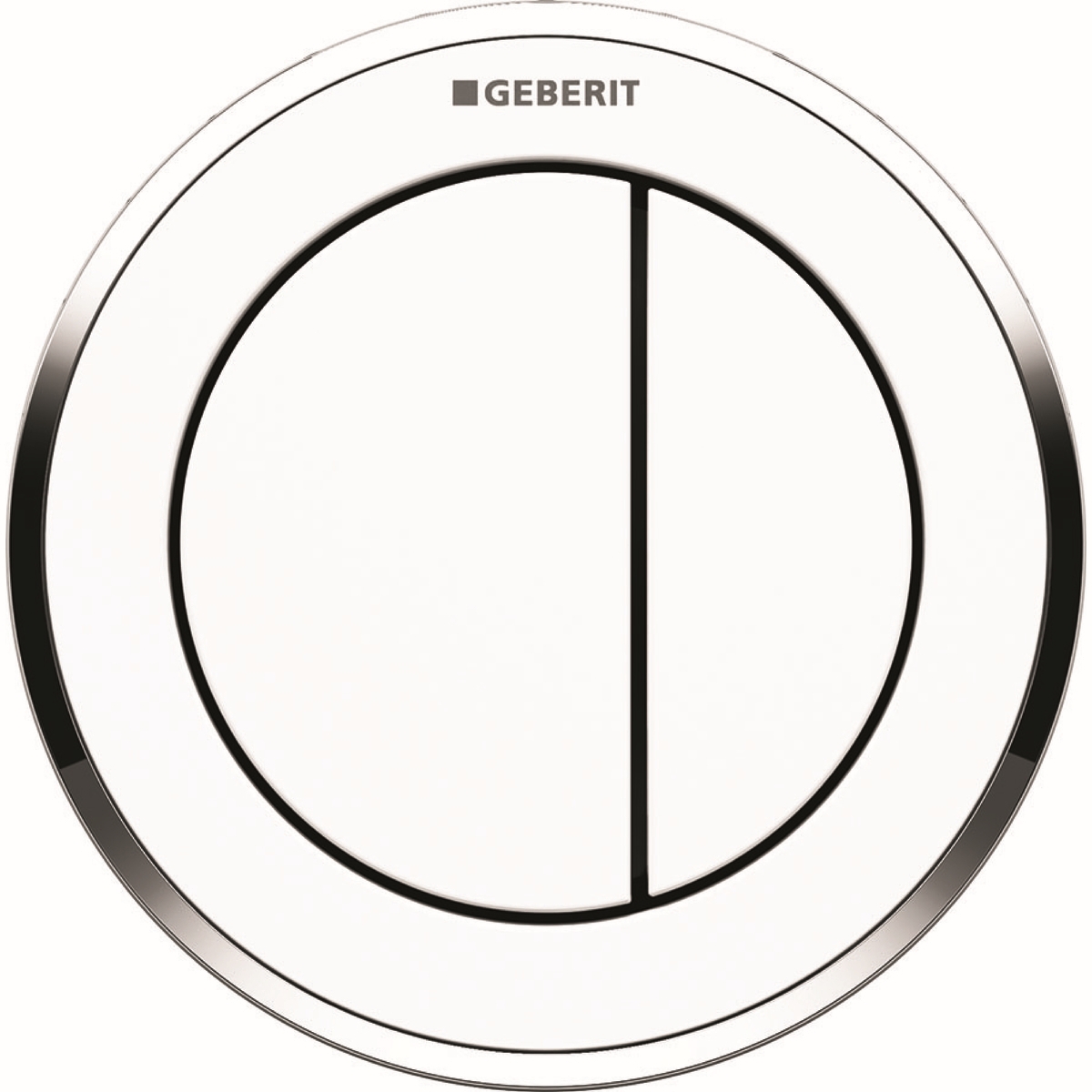 Geberit Typ 10 botón de descarga para WC cromo brillante-blanco 116.057.KJ.1