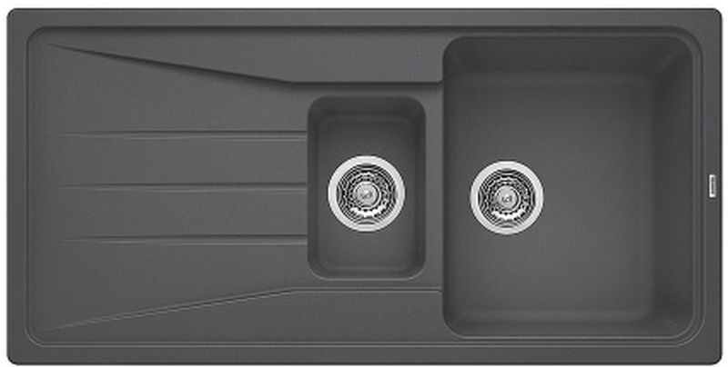 Blanco Sona 6 S fregadero de granito 100x50 cm gris/grafito/ónix 519853