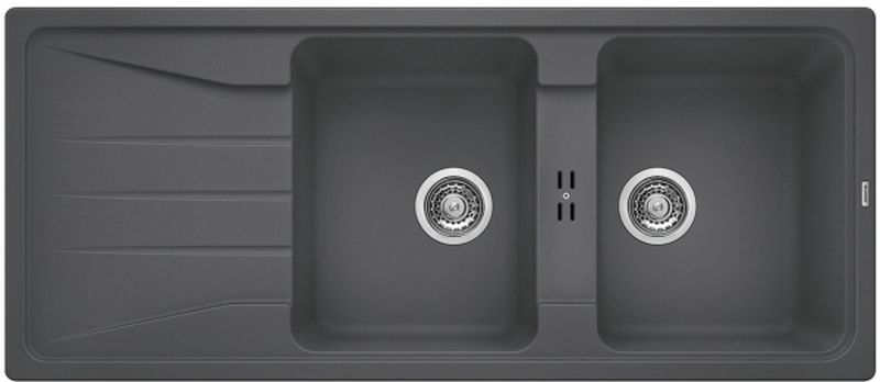 Blanco Sona 8 S fregadero de granito 116x50 cm gris/grafito/ónix 519699