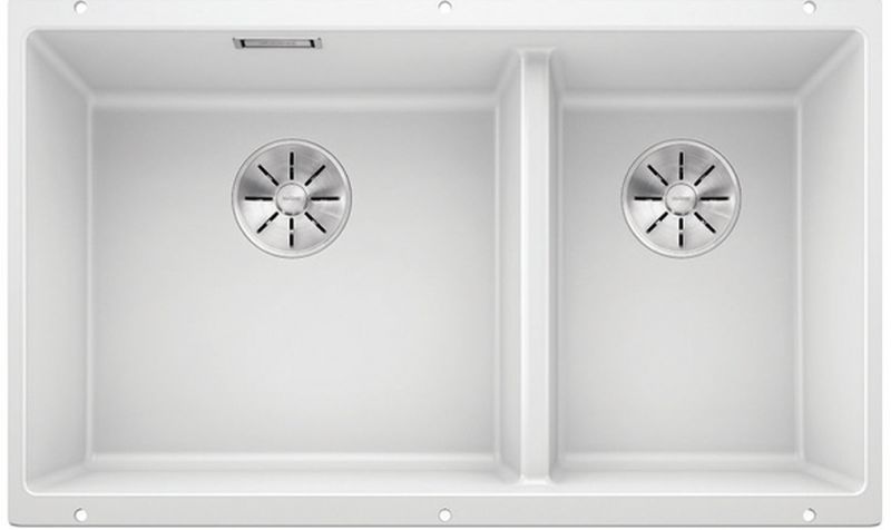 Blanco Subline 430/270-U fregadero de granito 72.5x40 cm blanco 523155