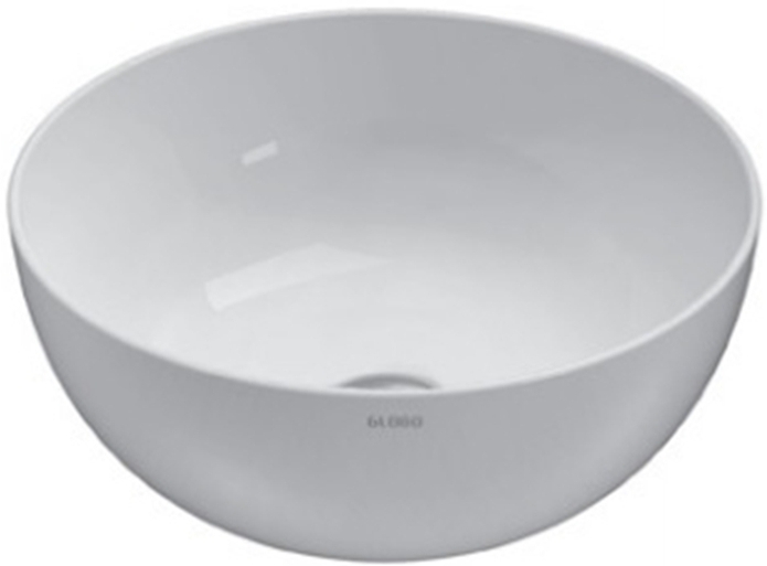 Globo T-Egde lavabo 37x37 cm circular sobre encimera blanco mate B6T37BO