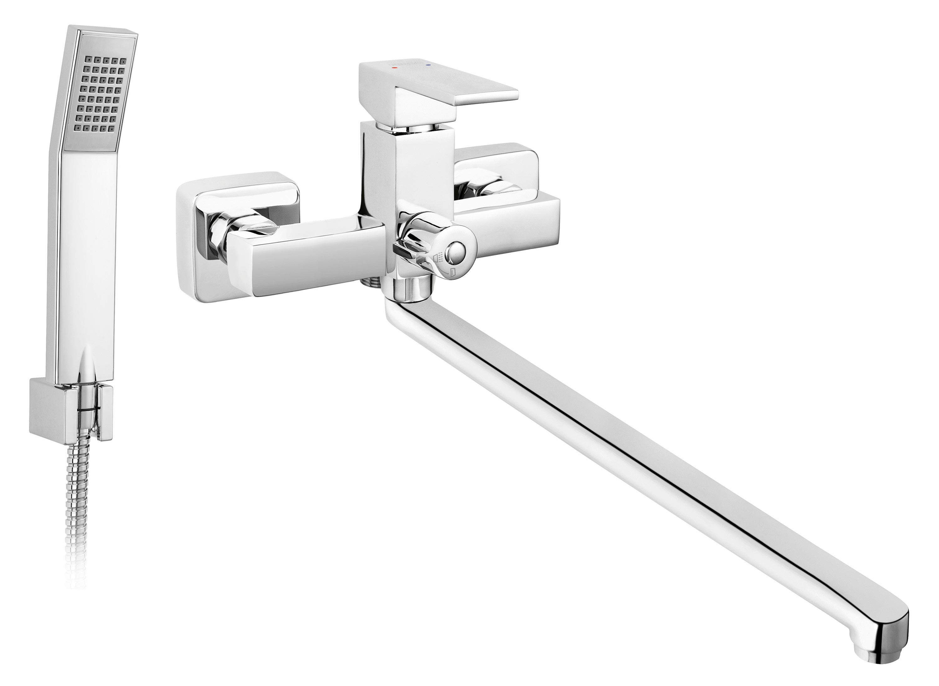 Ferro Zicco grifo de bañera y ducha a pared cromo BZI55A