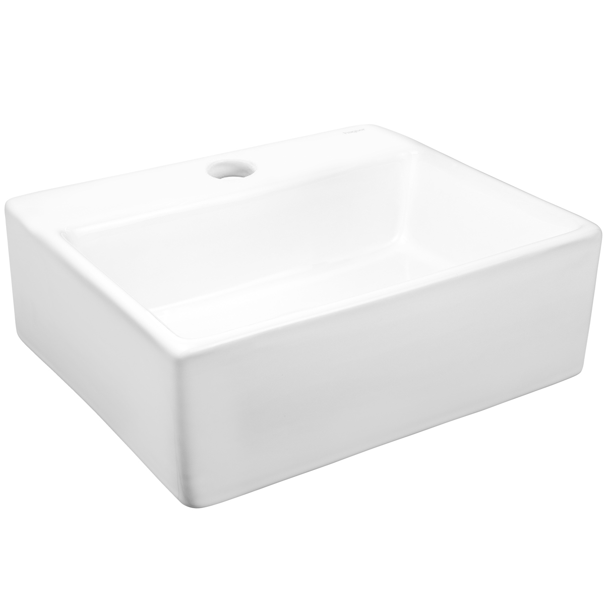 Hagser Doris lavabo 34x29.5 cm rectangular sobre encimera blanco brillante HGR40000041