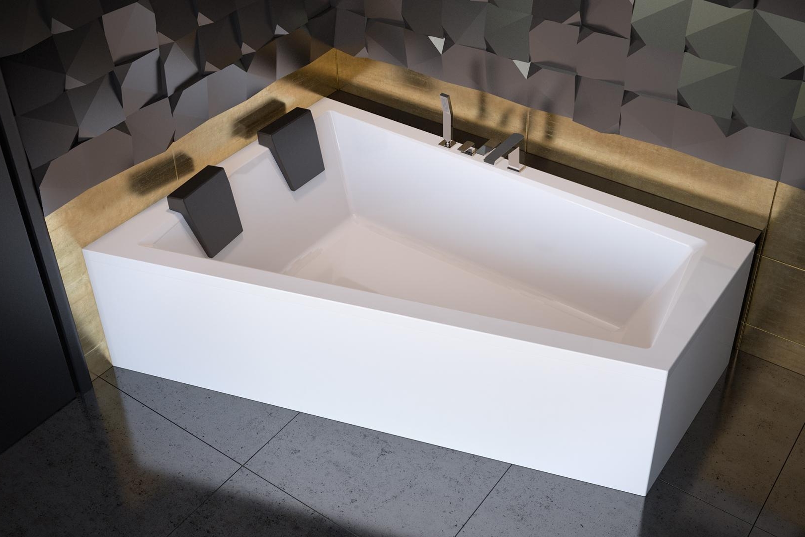 Besco Intima bañera de esquina 180x125 cm izquierda blanco #WAID-180-NL