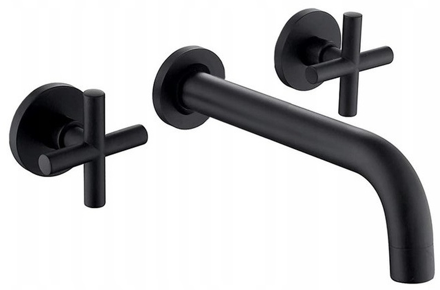 Rea Exit grifo para lavabo empotrado negro REA-B8000