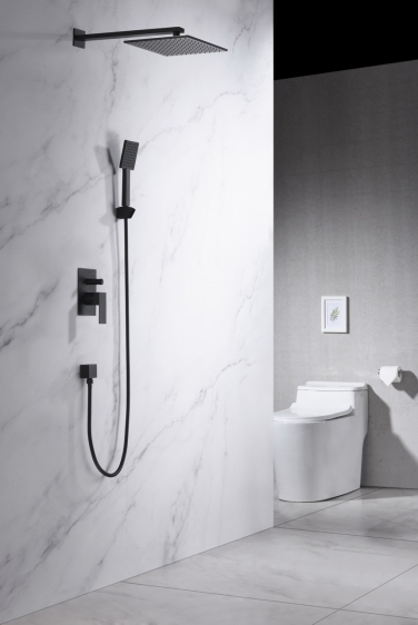 Blue Water Toronto conjunto de ducha empotrado negro TOR-ZKP.150CZARNYMAT