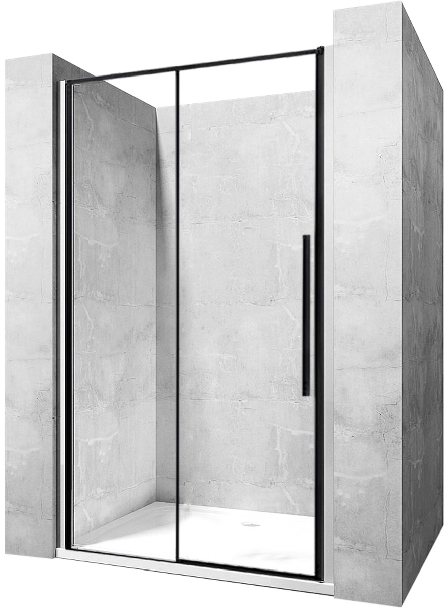 Rea Solar Black puerta de ducha 150 cm corredera negro semimate/vidrio transparente REA-K6360