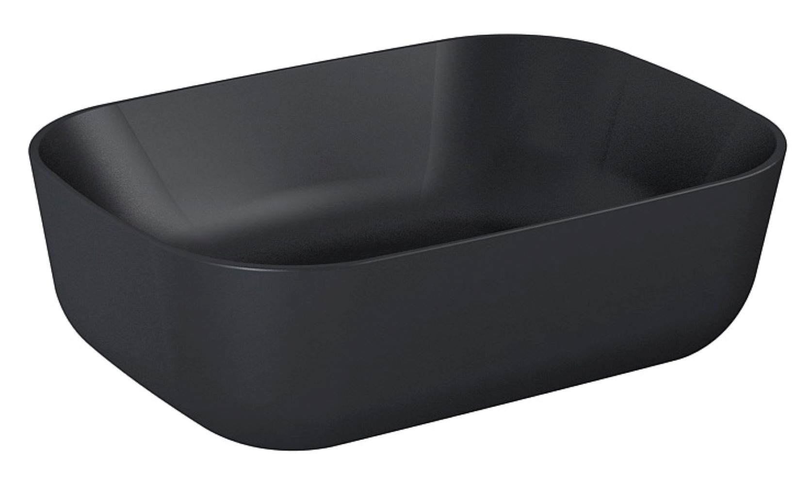 Elita Reni lavabo 45.5x32.5 cm rectangular sobre encimera negro RE040460037160