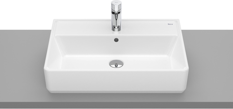 Roca Gap lavabo 60x42 cm rectangular sobre encimera blanco A3270MN000
