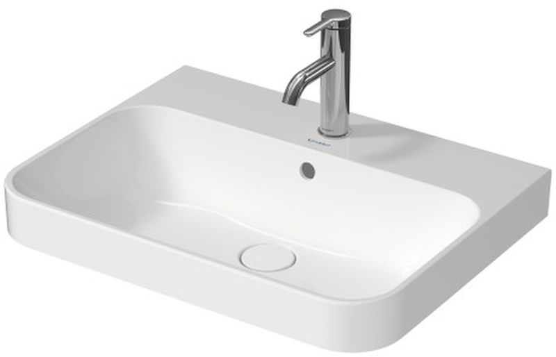 Duravit Happy D.2 lavabo 60x46 cm rectangular sobre encimera blanco 23606000601