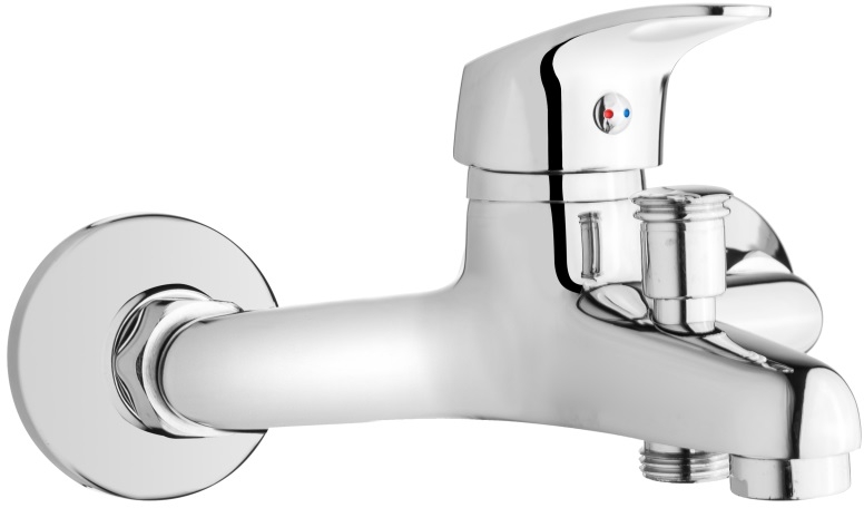 Invena Ava New grifo de bañera y ducha a pared cromo BW-06-001
