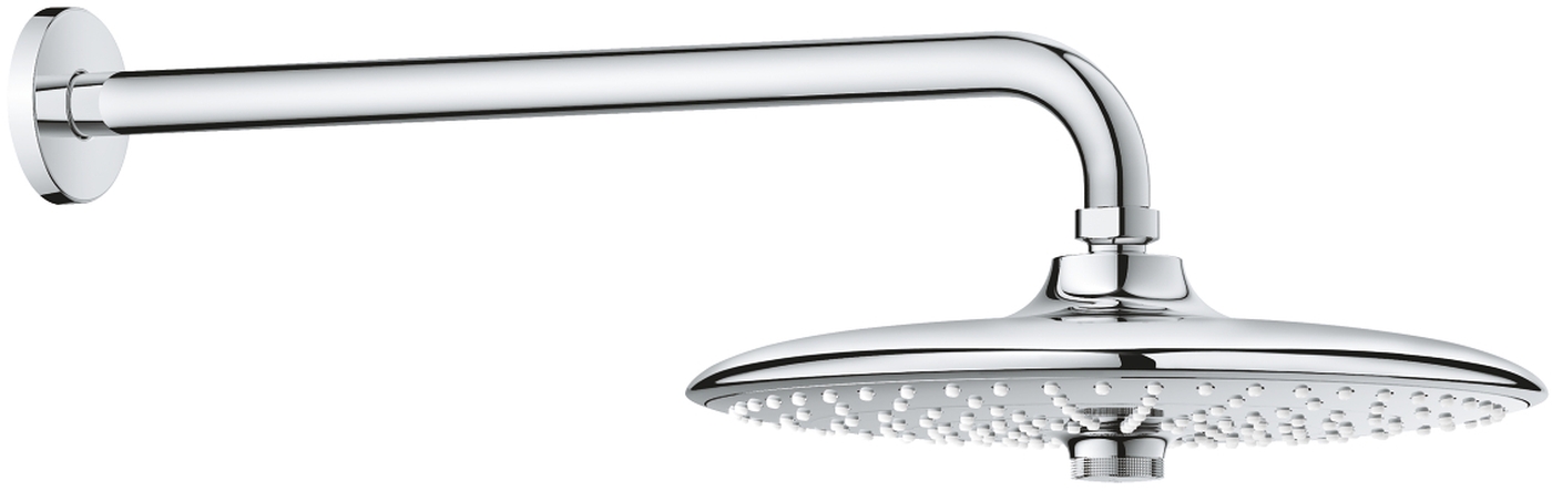 Grohe Euphoria brazo de ducha con efecto lluvia 26x26 cm circular StarLight Chrome 26458000