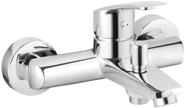 Invena Malta grifo de bañera y ducha a pared cromo BW-27-001