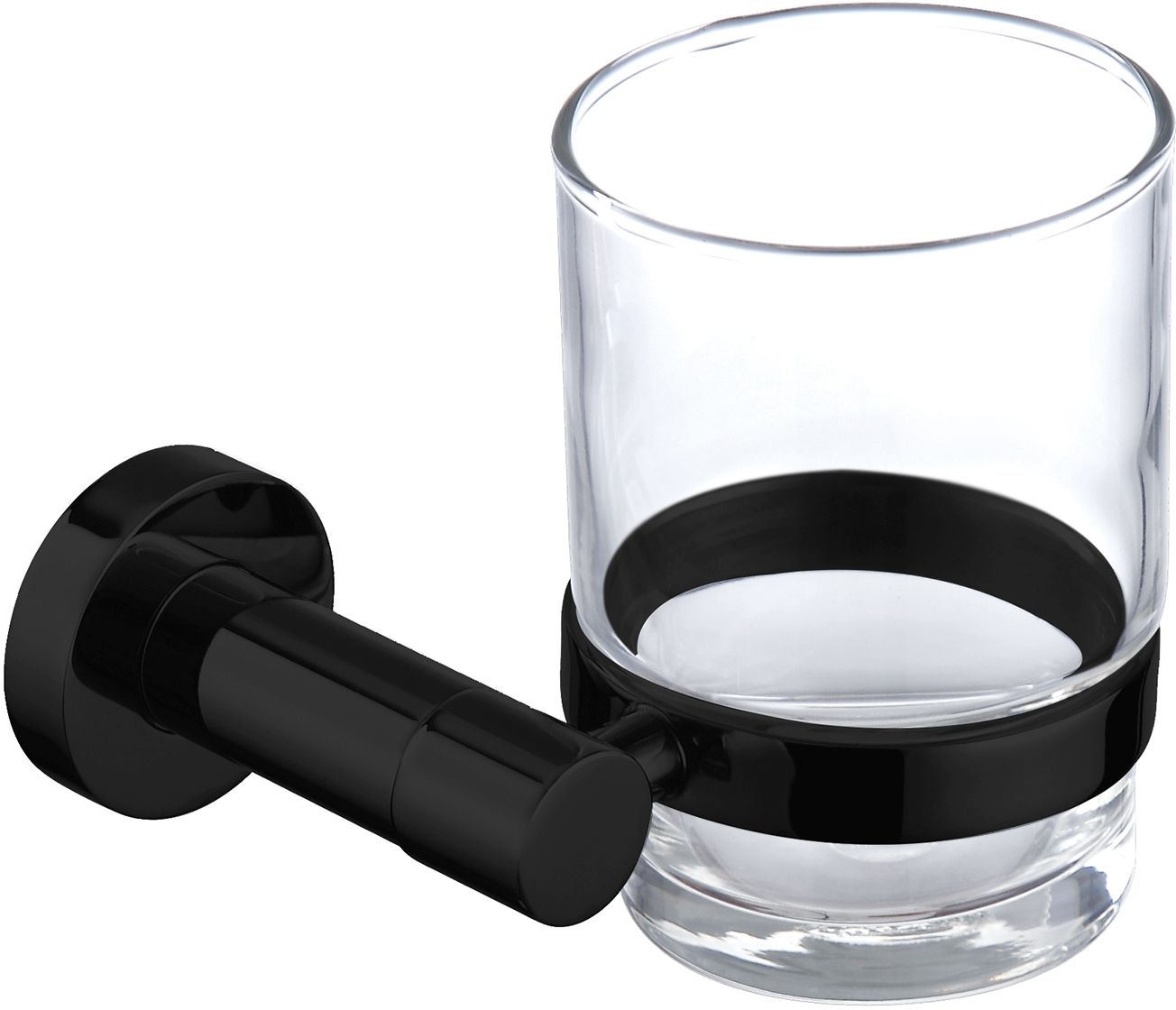 Omnires Modern Project recipiente para cepillos de dientes negro-transparente MP60320BL