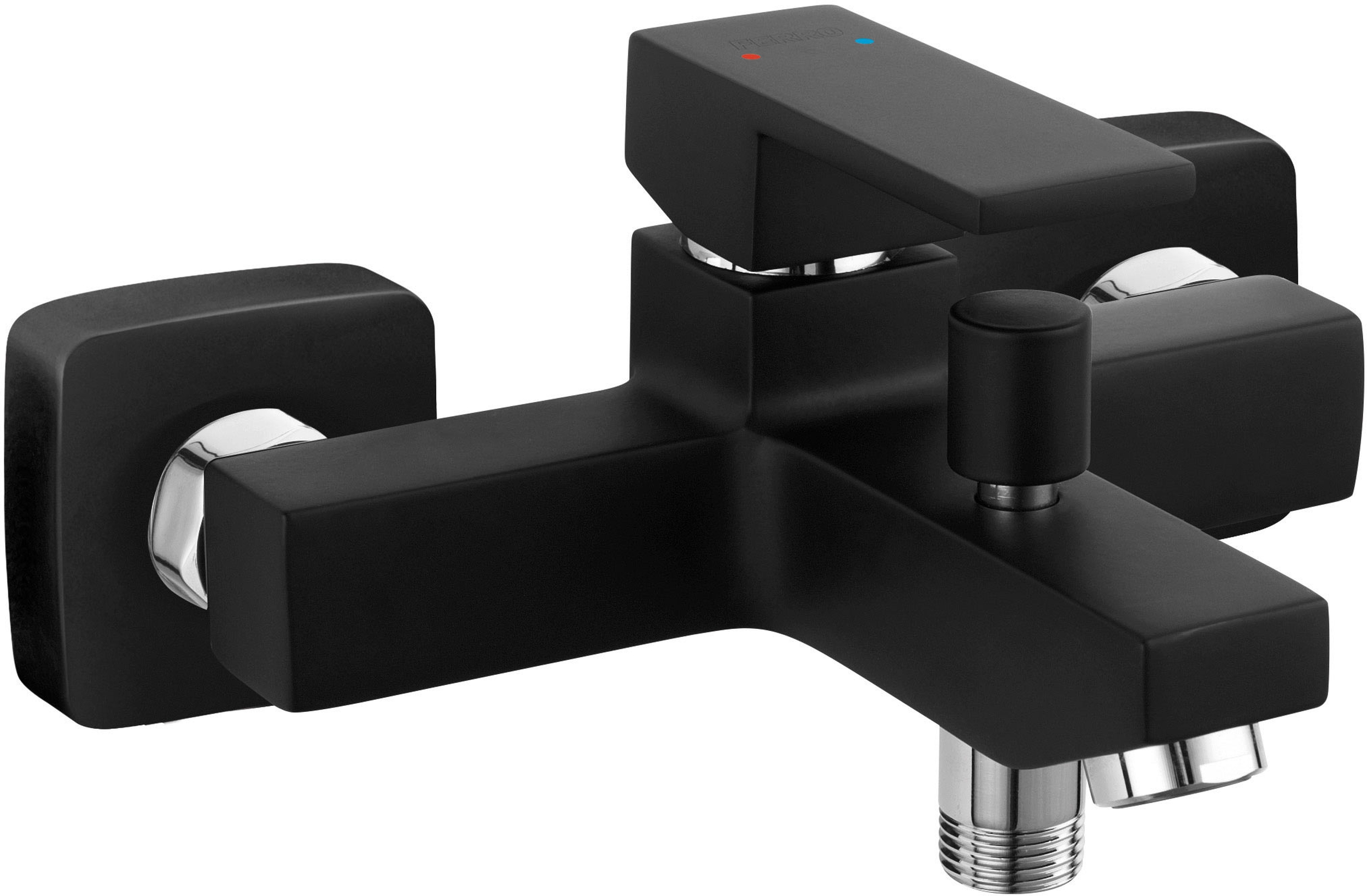 Ferro Zicco Black grifo de bañera y ducha a pared negro BZI1BL