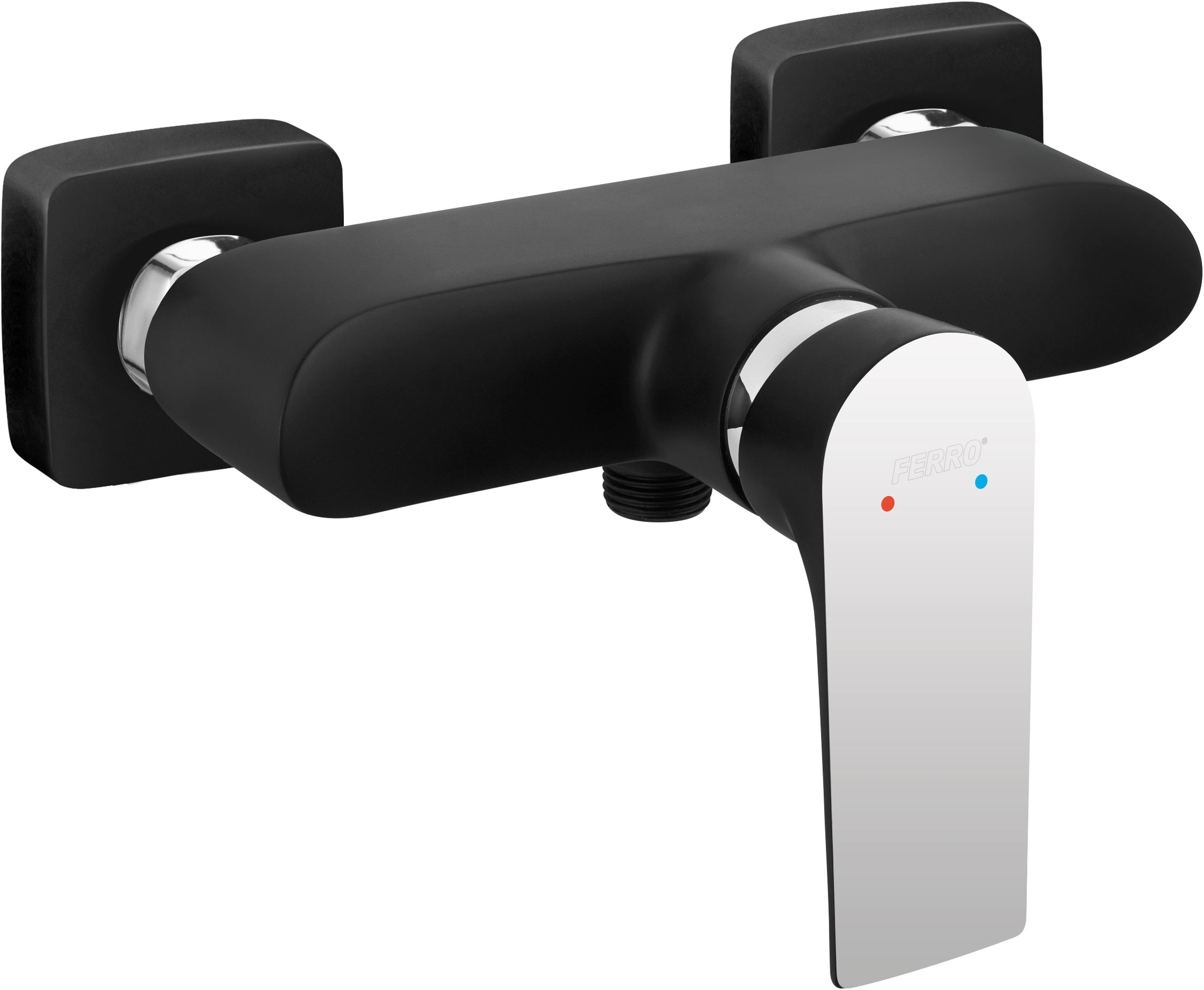 Ferro Algeo Square Black grifo para ducha a pared cromo-negro BAQ7BLC